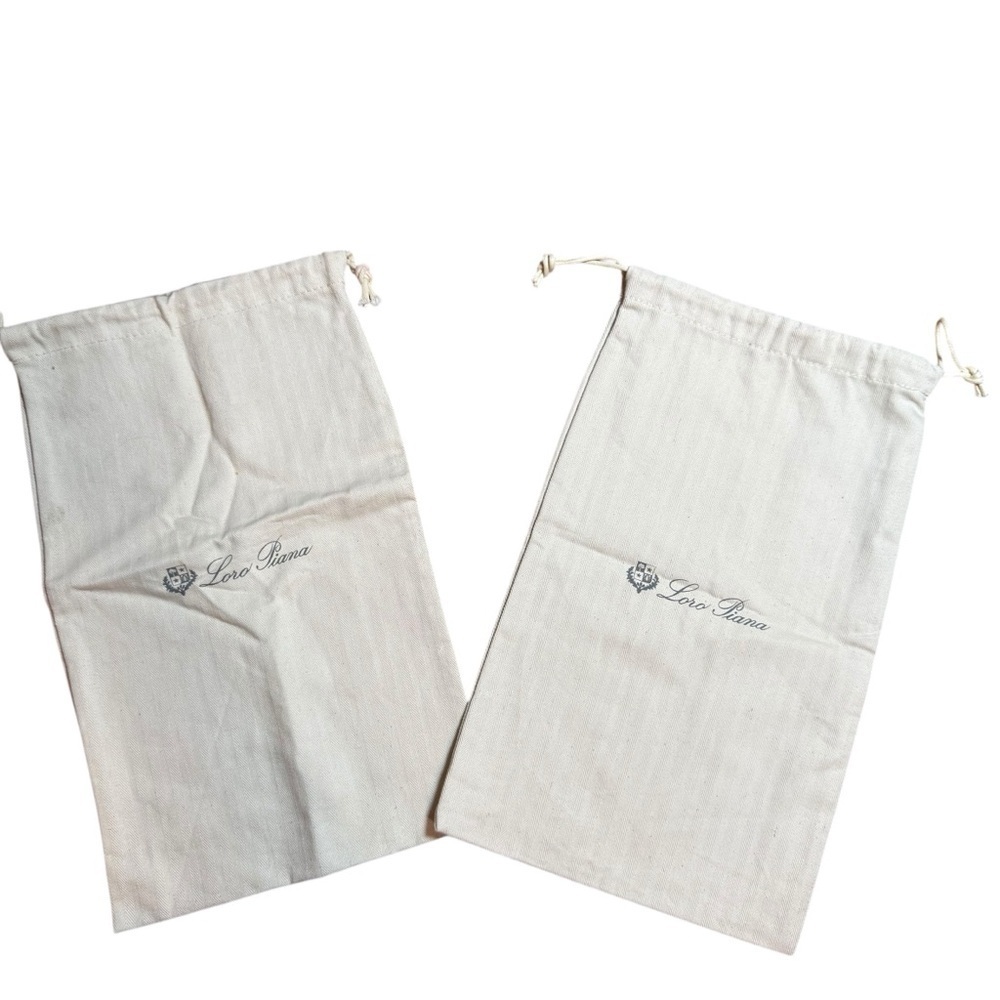 Loro Piana| Shoes Cream Drawstring Dust Bags Set